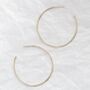 9ct Solid Gold Extra Large Delicate Hoop Earrings, thumbnail 3 of 4