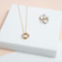 Gold Russian Wedding Ring Pendant Necklace, thumbnail 4 of 7