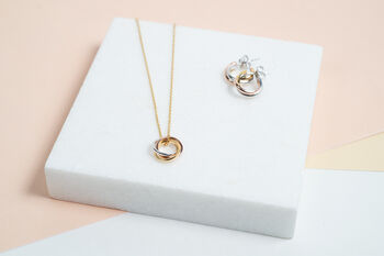 Gold Russian Wedding Ring Pendant Necklace, 4 of 7