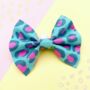 Mint Leopard Dog And Cat Bow Tie, thumbnail 1 of 1