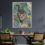 Set Of Three Jungle Animal Prints With Gold Glasses, thumbnail 5 of 8