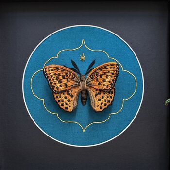 3D Butterfly Embroidery Art Mounted And Framed, 5 of 9