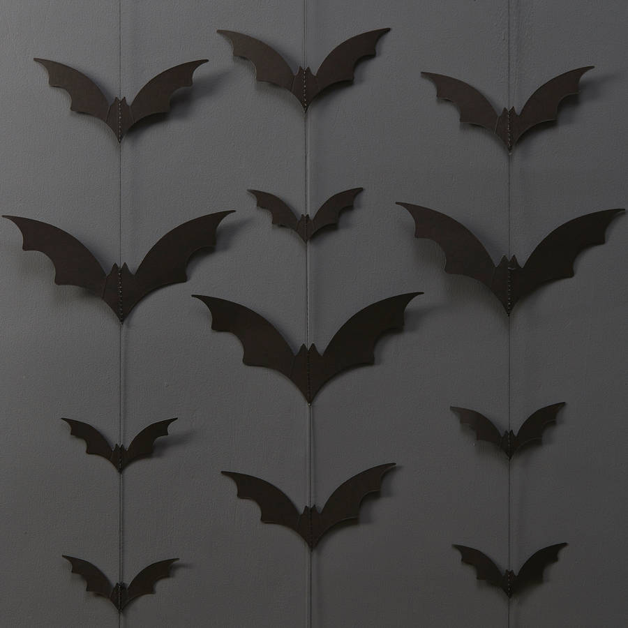 black spooky halloween party bat wall backdrop