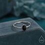 Sterling Silver Black Onyx Oval Ring In Sterling Silver, thumbnail 1 of 12