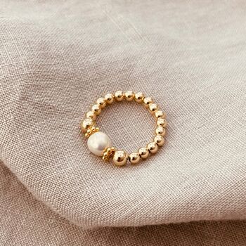 Gold Freshwater Pearl Ring, 2 of 6