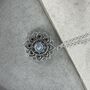 925 Sterling Silver Mandala Moonstone Necklace, thumbnail 2 of 11