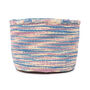 Kwenye: Blue And Pink Tie Dye Woven Storage Basket, thumbnail 5 of 9
