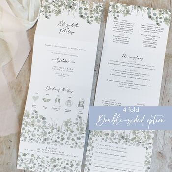 Willow Windsor Concertina Wedding Invitations With Integrated RSVP, 3 of 5