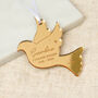 Dove Silhouette Remembrance Christmas Decoration, thumbnail 2 of 2