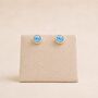 Gold Plated Sterling Silver Aquamarine Stud Earrings, thumbnail 3 of 6