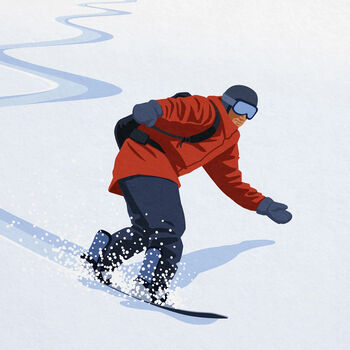 Personalised Snowboard Art Poster, 4 of 7