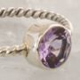 Sterling Silver Faceted Amethyst Ring, thumbnail 2 of 2