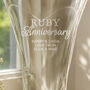 Ruby Wedding Anniversary Gifts Personalised Crystal Glass Vase, thumbnail 2 of 7