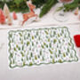Christmas Placemats With Reindeer Forest Tree Design, thumbnail 1 of 3