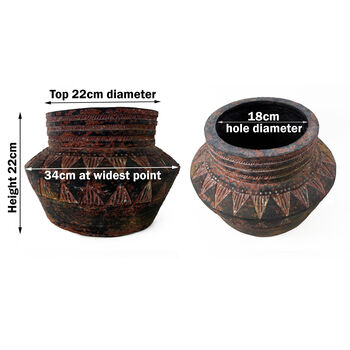 22cm X 34cm Aztec Inca Large Planter, 8 of 11
