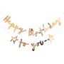 Gold Happy Birthday Party Bunting, thumbnail 2 of 2