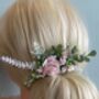Blush Pink Wedding Flower Hair Comb, thumbnail 3 of 6