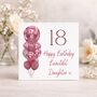 Daughter 18th Personalised Birthday Card Eighteen Cherry Balloons, thumbnail 1 of 4