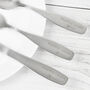 Personalised Three Piece Swirls And Hearts Cutlery Set – Perfect For Birthdays, Christenings, And Special Occasions, thumbnail 1 of 4