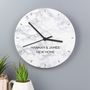 Personalised Marble Effect Clock, thumbnail 1 of 4
