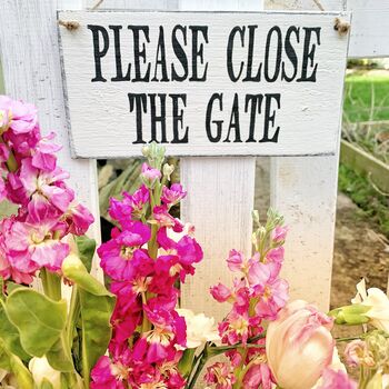 Personalised Wooden Garden Gate Sign, 3 of 8