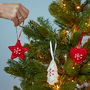 Set Of Three Nordic Style Christmas Tree Decorations, thumbnail 2 of 5