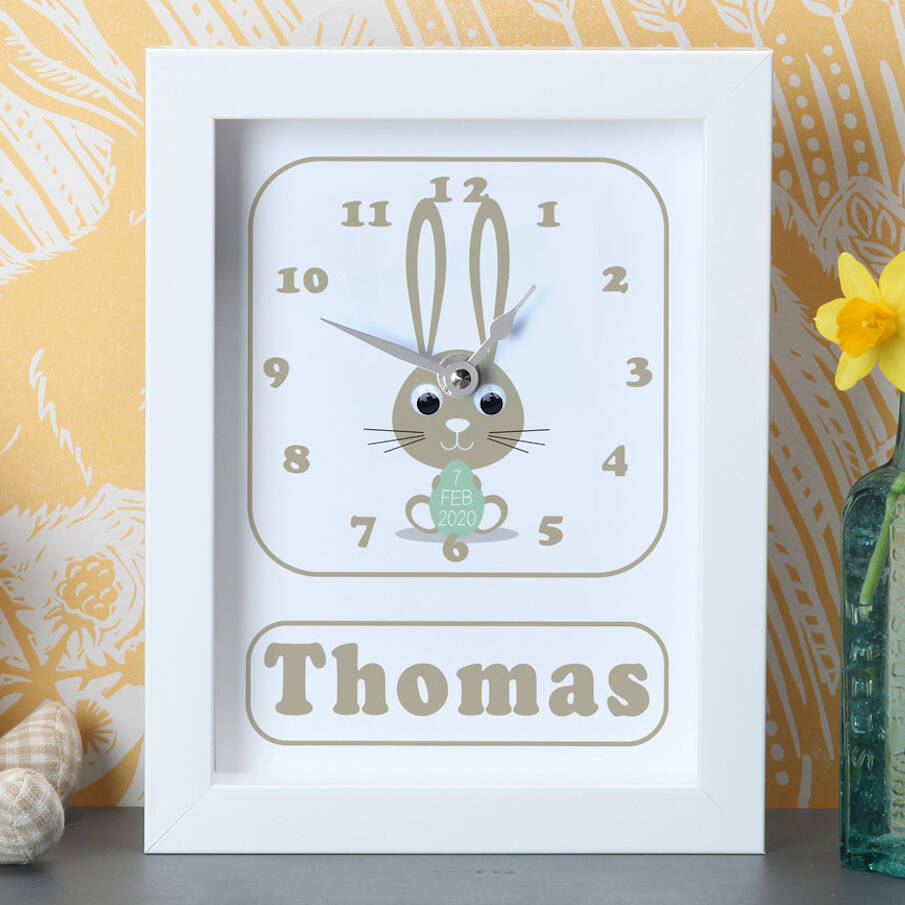 Personalised New Baby Birth Details Clock, 1 of 12