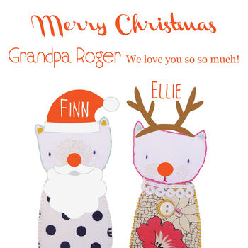 Merry Christmas Family Card By Buttongirl Designs | notonthehighstreet.com