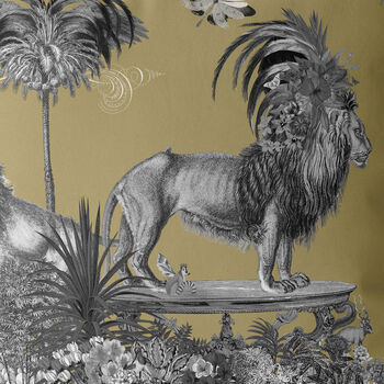 Lion Cushion In Honey Gold, 3 of 6