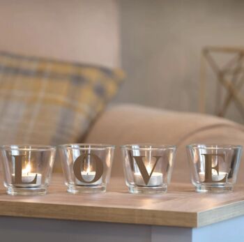 Personalised Letter Glass Votive, 3 of 3