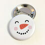 Let It Snow Fun Snowman Christmas Badge Set, thumbnail 4 of 5