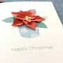 Personalised Happy Christmas 3D Poinsettia Card, thumbnail 7 of 7