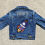 Kids Personalised Denim Jacket Special Astronaut, thumbnail 3 of 8