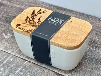 Stag White Butter Dish, 5 of 5