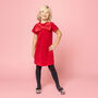 Valentine's Velvet Bow Girls Dress, thumbnail 2 of 4
