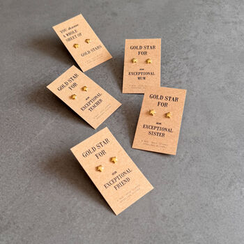 Gold Stars Sterling Silver Plated Earrings, 7 of 7