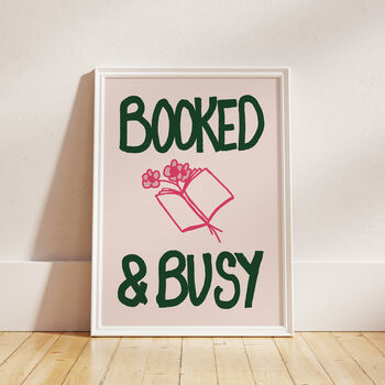 Booked And Busy Funny Book Print, 4 of 12