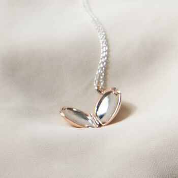 Circle Locket Necklace Rose Gold Plated, 4 of 4