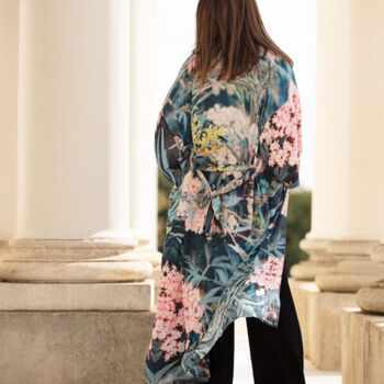 Elderflower Kimono Robe With Art Print, 3 of 3
