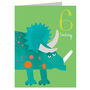 Mini Dinosaur 6th Birthday Card, thumbnail 2 of 4