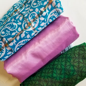 Medium Zero Waste Upcycled Sari Gift Wrap, 9 of 12