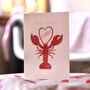 Lobster Love Greetings Card, thumbnail 1 of 5