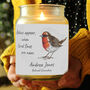 Personalised Robins Sympathy Candle, thumbnail 1 of 2