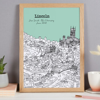 Personalised Lincoln Graduation Gift Print, 7 of 9
