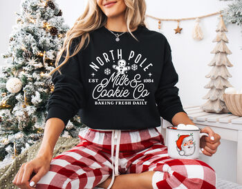 Milk And Cookies Christmas Sweatshirt, 2 of 10