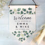 Personalised Botanical Welcome To Wedding Sign, thumbnail 1 of 3