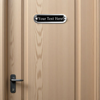 Personalised Metal Door Sign Art Deco Or Modern, 3 of 8