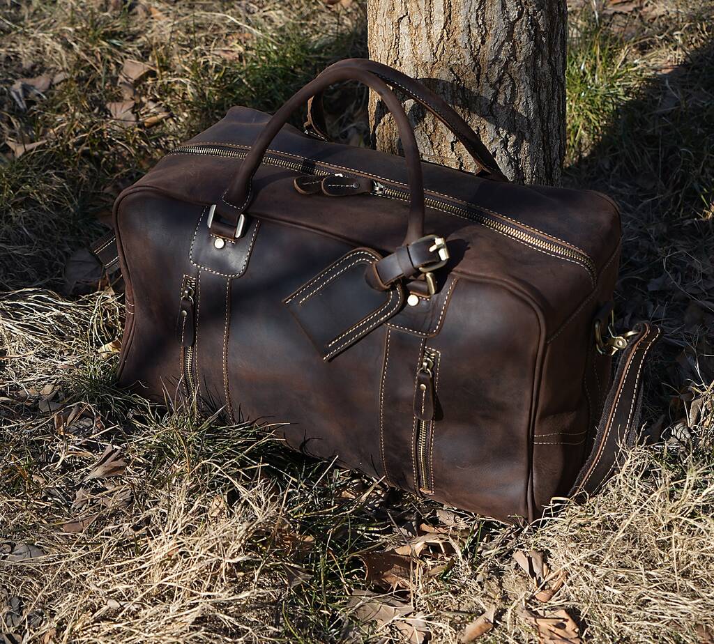 Genuine Leather Over Night Bag By EAZO | notonthehighstreet.com