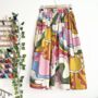 Cotton Midi Skirt, Art Print Skirt, thumbnail 4 of 4