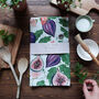 Floral Figs Tea Towel, thumbnail 3 of 3